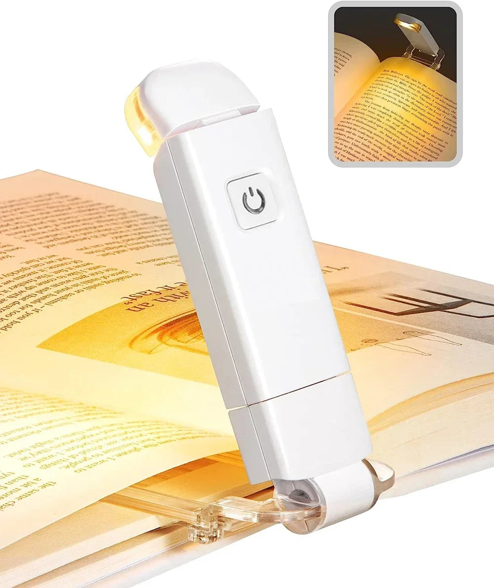 LED USB Rechargeable Book Light Reading Light Eye Protection Night Light Portable Clip Desk Light Bookmark Read Light Night Lamp