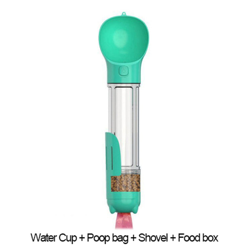 300 500Ml Portable Multifunction Dog Water Bottle Food Feeder for Big Dogs 3 in 1 Poop Dispenser Puppy Pet Travel Drinking Bowls