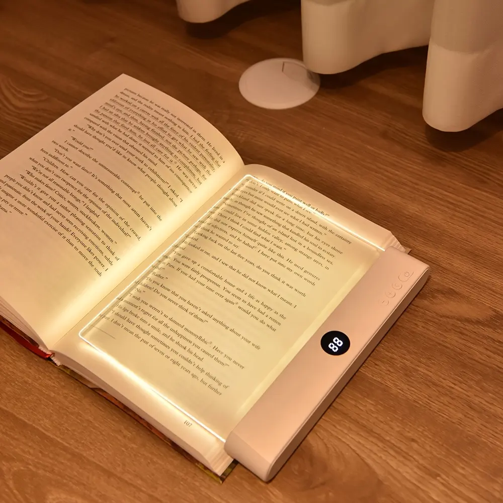 Smart LED Reading Light, Dimmable LED Reading Light, Rechargeable Desktop Reading Light, Timed Off, Three-Color Adjustable, Ideal for Bedtime Reading and Home Study