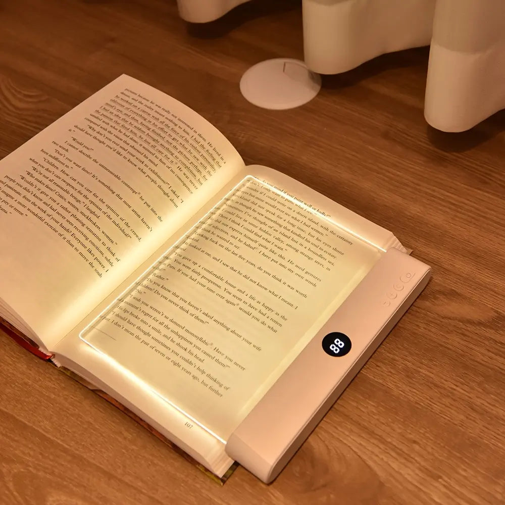 Smart LED Reading Light, Dimmable LED Reading Light, Rechargeable Desktop Reading Light, Timed Off, Three-Color Adjustable, Ideal for Bedtime Reading and Home Study